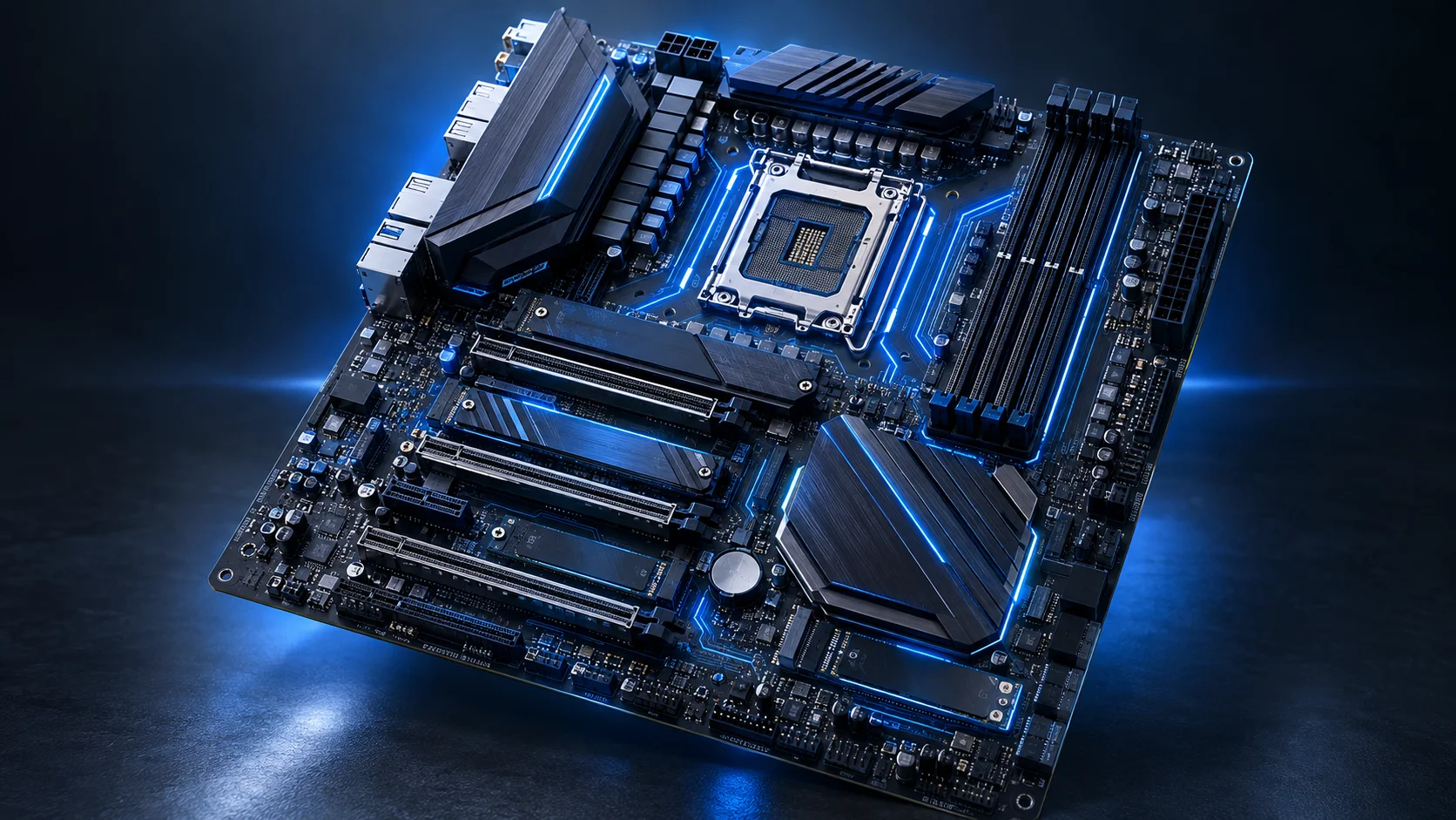 نمای سهبعدی مادربرد اینتل Nova Lake-S با سوکت LGA 1954