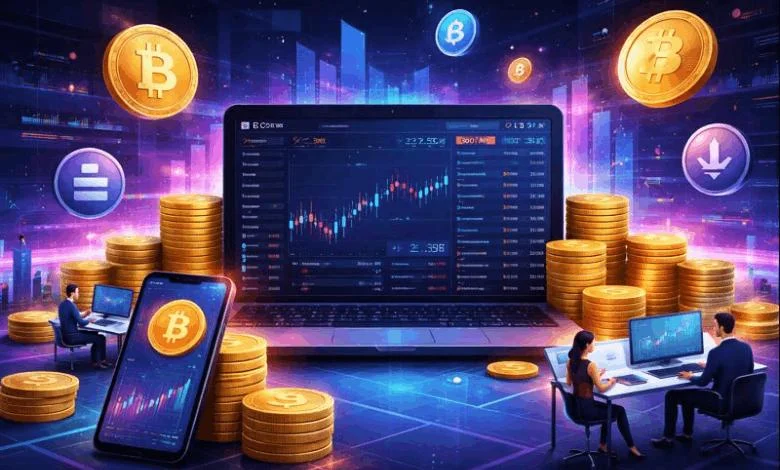 تصویر سه‌بعدی صرافی ال بانک LBank و معاملات ارز دیجیتال