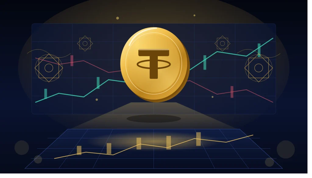 قیمت تتر امروز و نمودار سه بعدی USDT به تومان